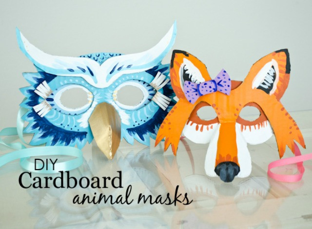 Best ideas about DIY Animal Mask
. Save or Pin DIY Cardboard Animal Masks for Halloween Project Nursery Now.