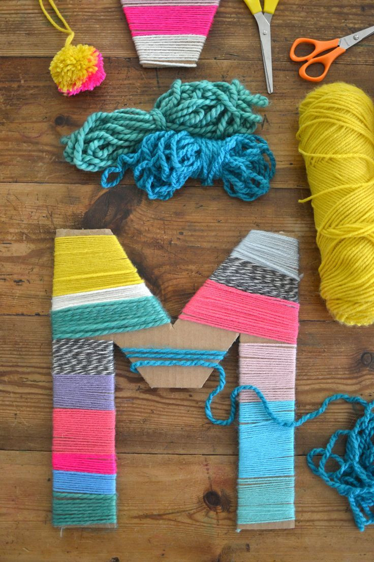Best ideas about DIY Art Projects For Kids
. Save or Pin Yarn Wrapped Cardboard Letters Now.