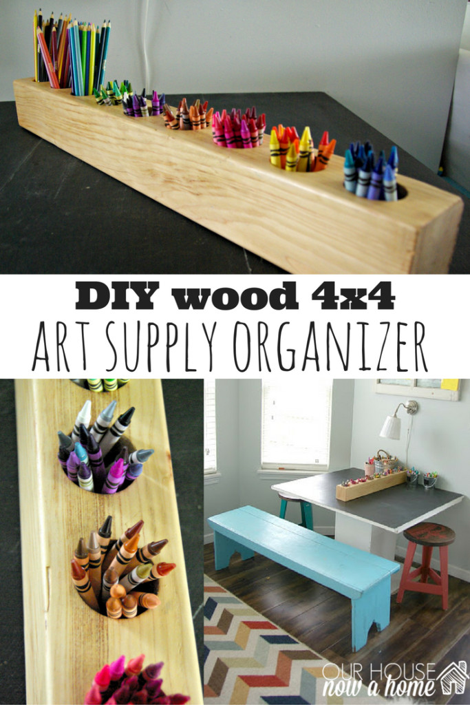 Best ideas about DIY Art Supply Organizer
. Save or Pin How to make a 4x4 wood and rustic art supply organizer Now.