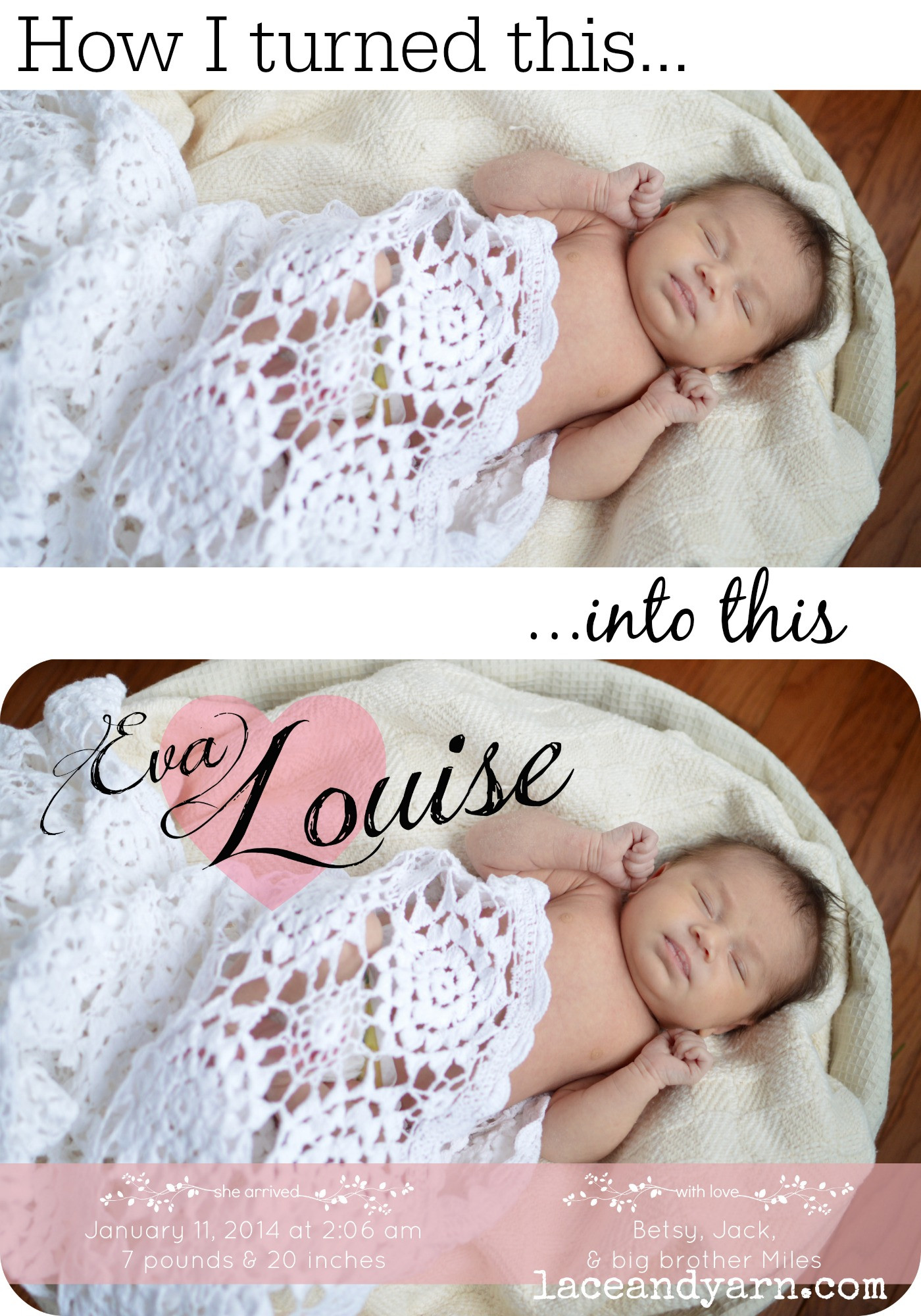 Best ideas about DIY Baby Announcements
. Save or Pin Lace And Yarn Now.