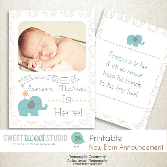 Best ideas about DIY Baby Announcements
. Save or Pin 7 best DIY Printable Birth Announcements images on Now.