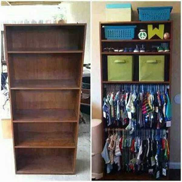 Best ideas about DIY Baby Closet
. Save or Pin 23 Money Saving Ways To Repurpose and Reuse Old Bookcases Now.