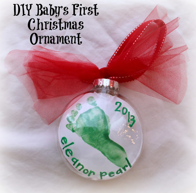Best ideas about DIY Baby First Christmas Ornament
. Save or Pin DIY Baby s First Christmas Footprint Ornament For Under Now.