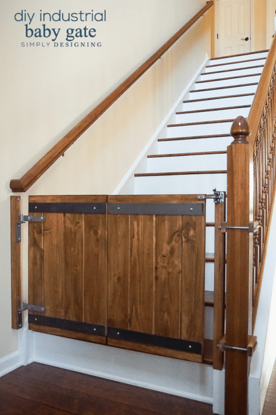 Best ideas about DIY Baby Gates For Stairs
. Save or Pin How to Make a Custom DIY Baby Gate with an Industrial Style Now.