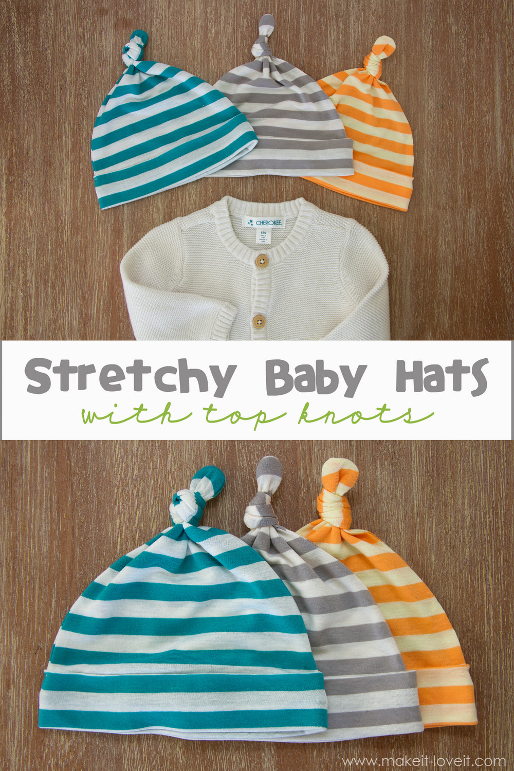 Best ideas about DIY Baby Hats
. Save or Pin Stretchy Baby Hats with Top Knots template included Now.