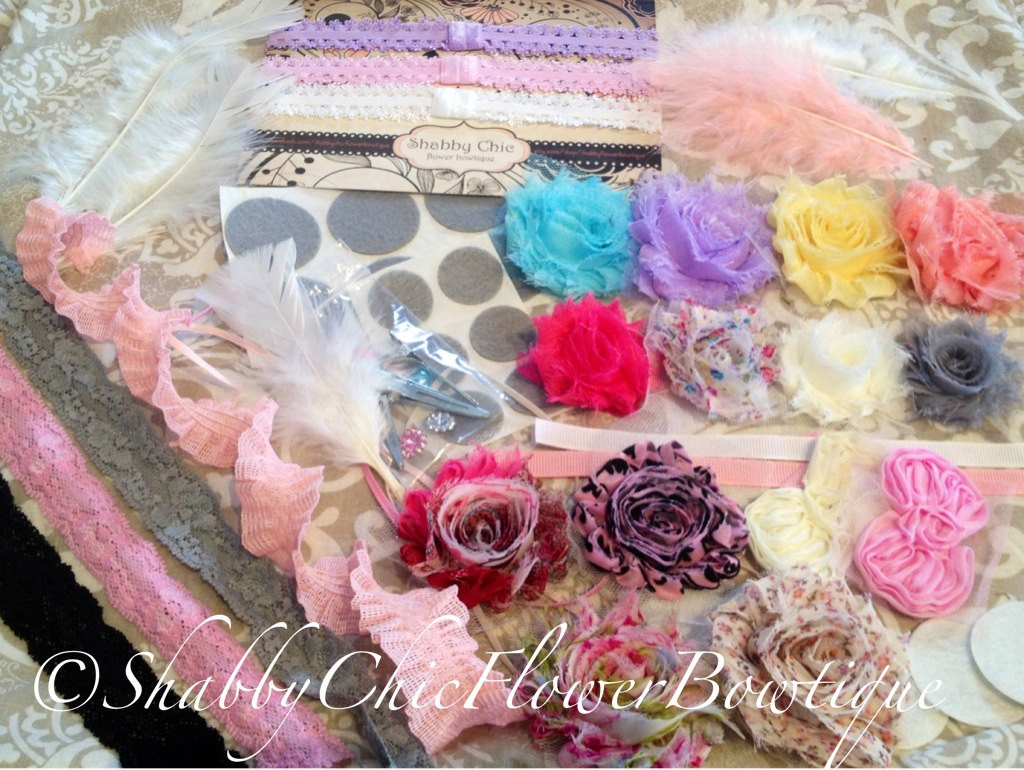 Best ideas about DIY Baby Headbands With Flowers
. Save or Pin Fancy Shabby Chic DIY Headband Kit 10 Headbands 4 Clips 65 Now.