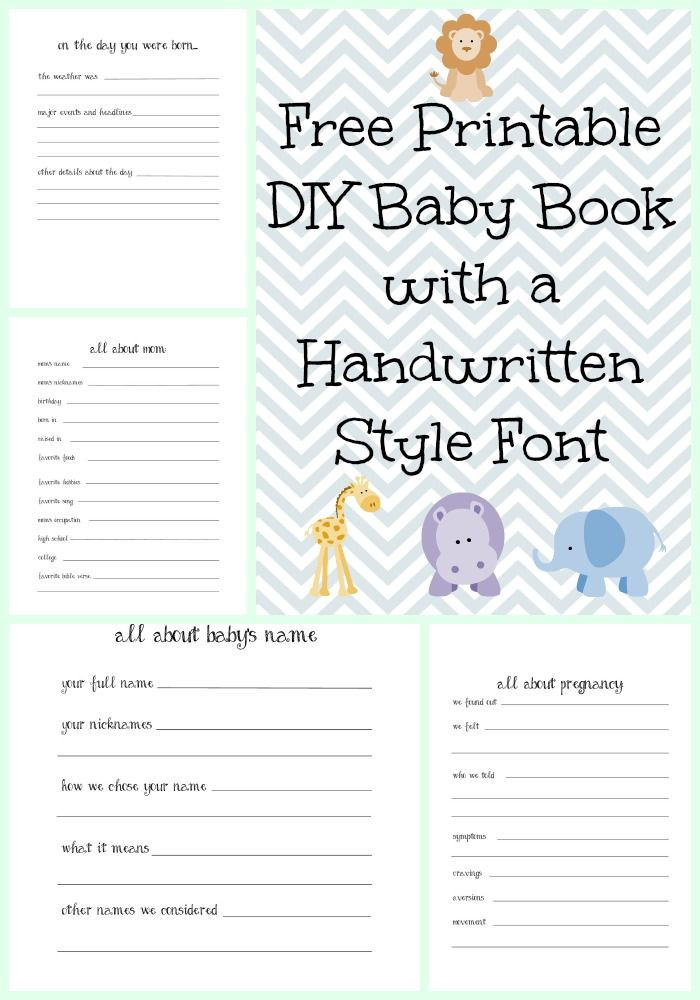 Best ideas about DIY Baby Memory Books
. Save or Pin Make a DIY Baby Book with a Handwritten Style Font with Now.