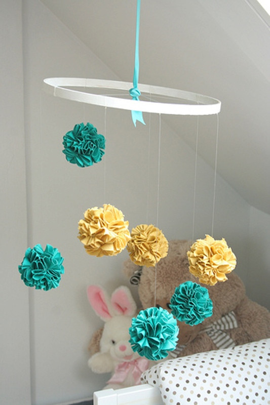 Best ideas about DIY Baby Mobile
. Save or Pin Bright DIY Fabric Pom Pom Baby Crib Mobile To Make Now.