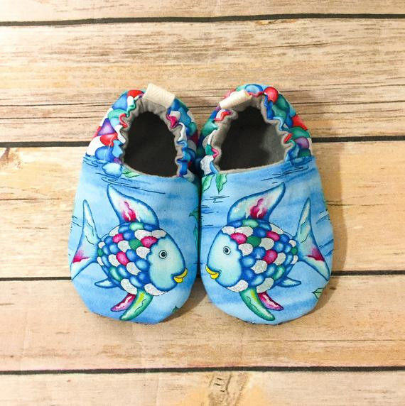 Best ideas about DIY Baby Moccs
. Save or Pin Rainbow fish shoes baby moccs toddler shoes newborn shoes Now.