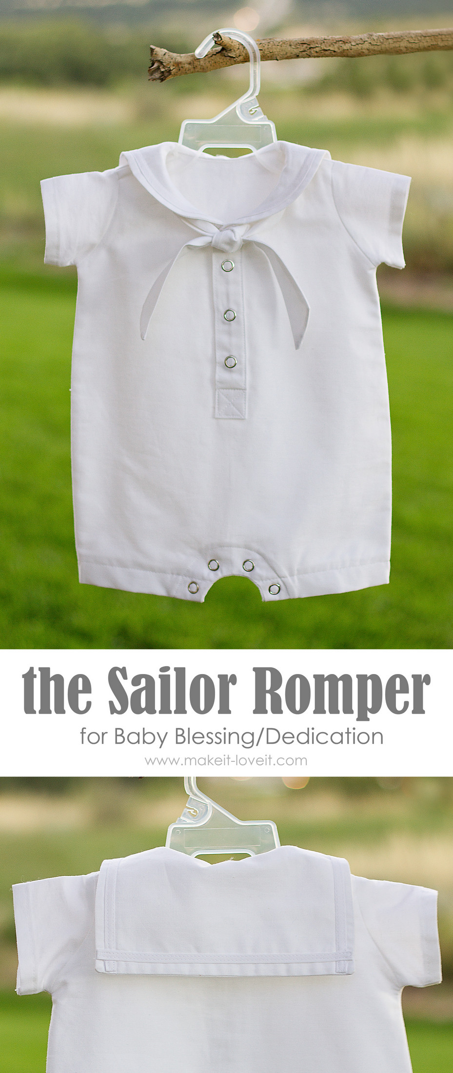 Best ideas about DIY Baby Rompers
. Save or Pin DIY Baby Boy Sailor Romper for Baby Blessing Dedication Now.