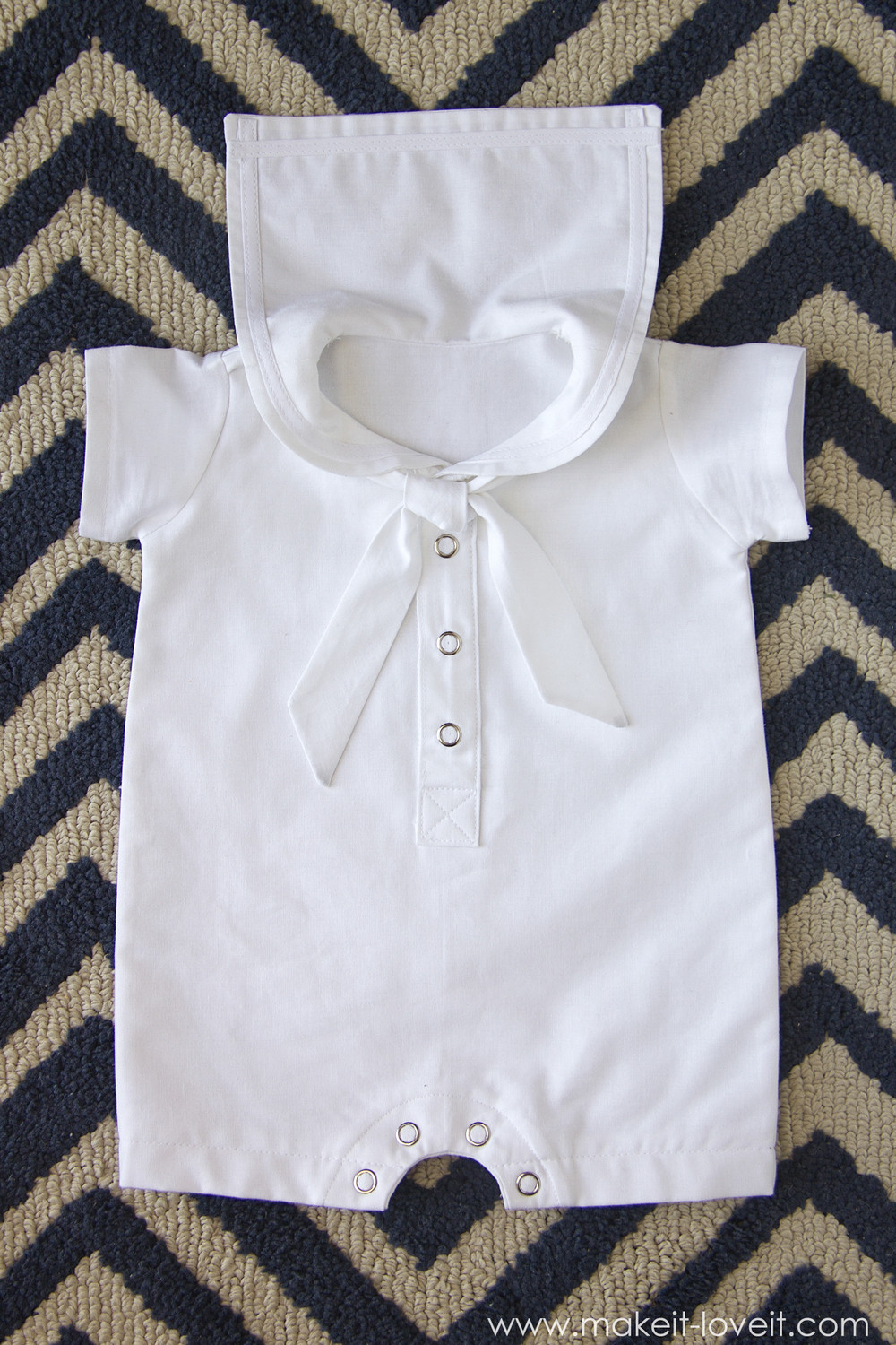Best ideas about DIY Baby Rompers
. Save or Pin DIY Baby Boy Sailor Romper for Baby Blessing Dedication Now.