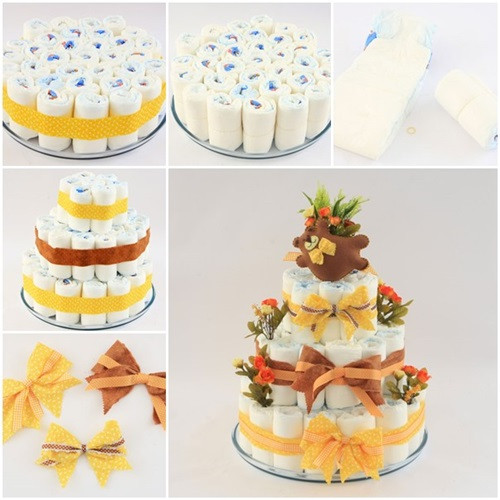 Best ideas about DIY Baby Shower Cakes
. Save or Pin DIY Diaper Cake for Baby Shower Now.