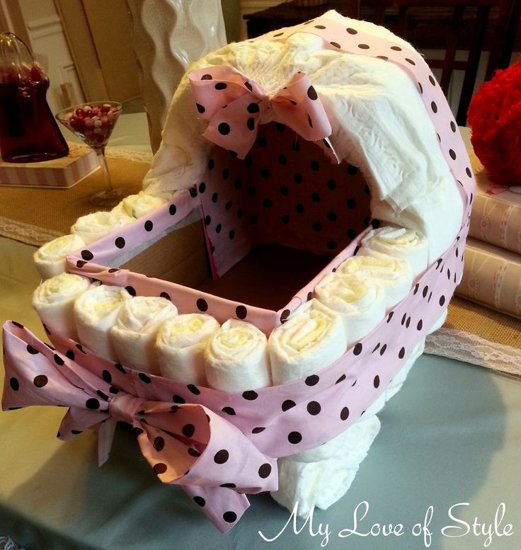 Best ideas about DIY Baby Shower Cakes
. Save or Pin DIY Diaper Cake Bassinet Baby Shower ideas Now.