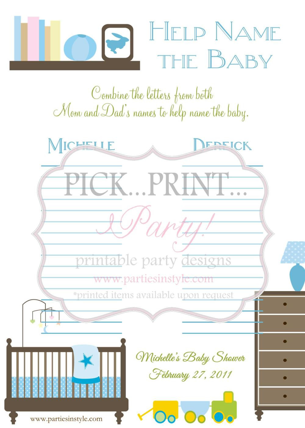 Best ideas about DIY Baby Shower Games
. Save or Pin Baby Shower Game Help Name The Baby Printable DIY on Now.