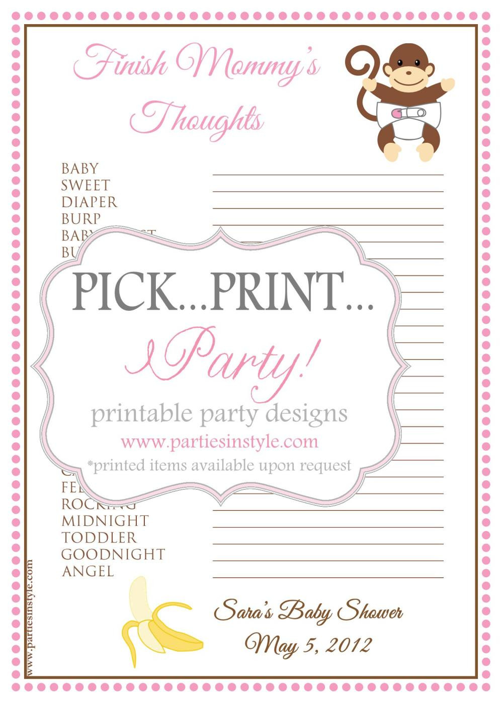 Best ideas about DIY Baby Shower Games
. Save or Pin Baby Shower Game Finish Mommy s Thoughts Printable DIY Now.