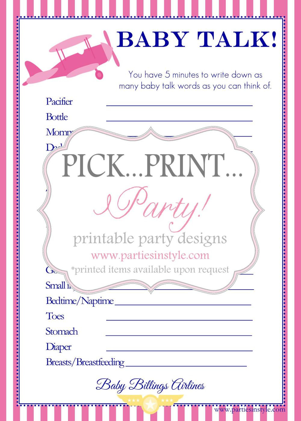 Best ideas about DIY Baby Shower Games
. Save or Pin Baby Shower Game Baby Talk Printable DIY on Luulla Now.