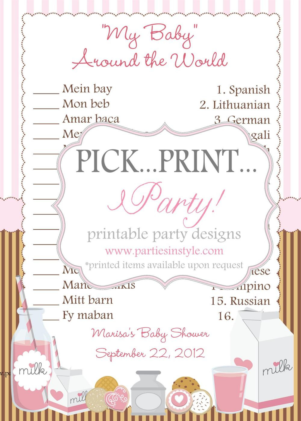 Best ideas about DIY Baby Shower Games
. Save or Pin Baby Shower Game My Baby Around The World Printable Now.