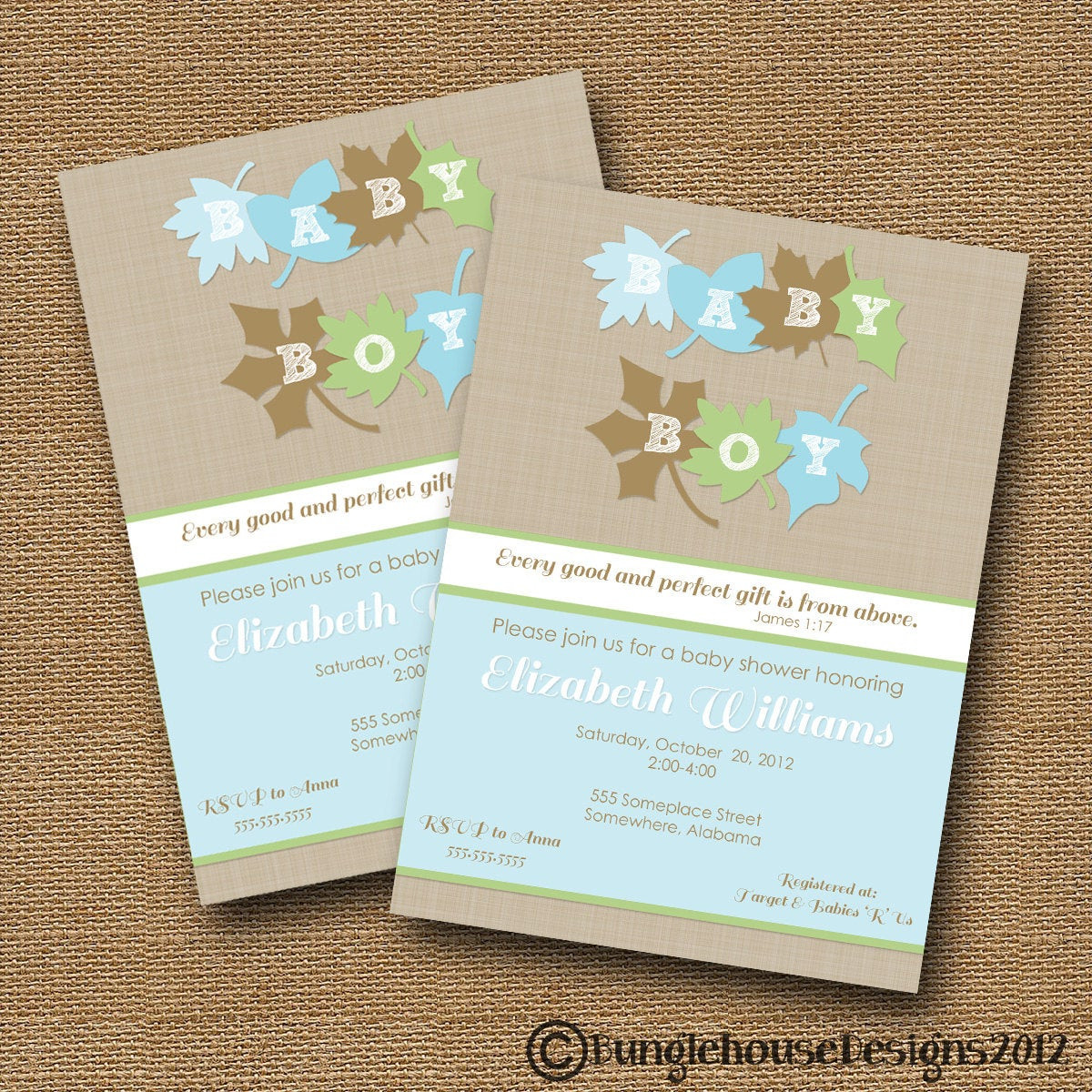 Best ideas about DIY Baby Shower Invitation
. Save or Pin Fall Leaves Baby Shower Invitation DIY by bunglehousedesigns Now.