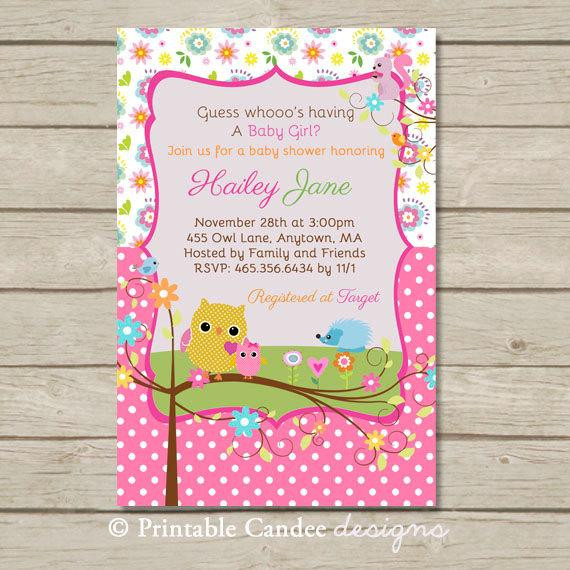 Best ideas about DIY Baby Shower Invitations For Girl
. Save or Pin Baby Girl Owl Baby Shower Invitation DIY by printablecandee Now.