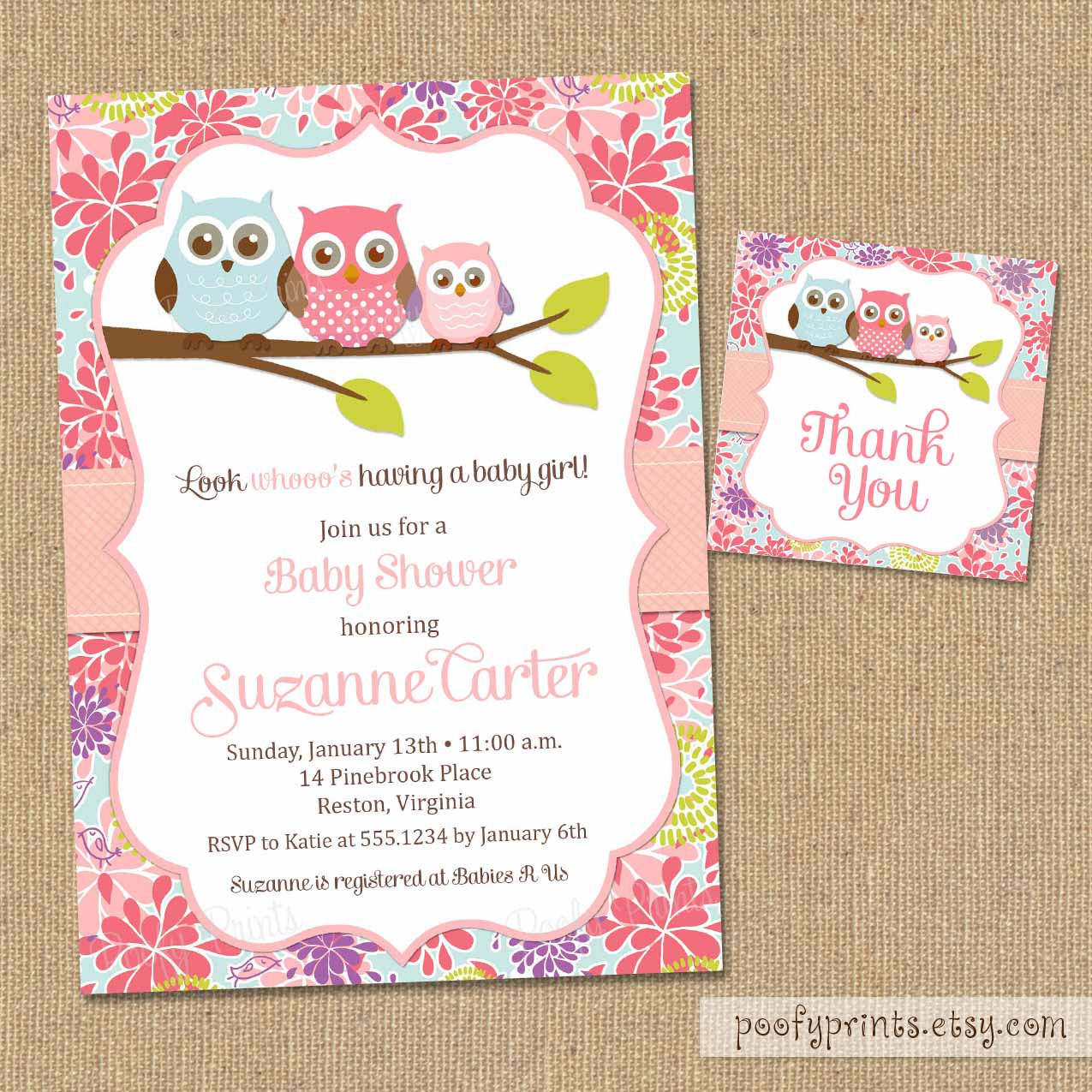 Best ideas about DIY Baby Shower Invitations For Girl
. Save or Pin Owl Baby Shower Invitations DIY Printable Baby by PoofyPrints Now.