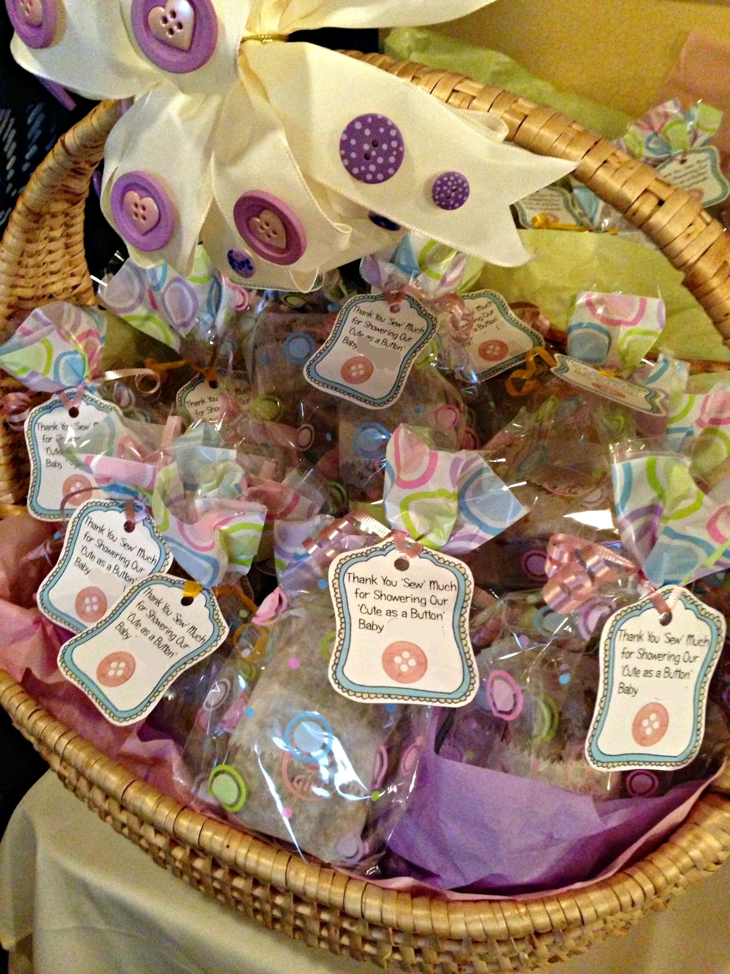 Best ideas about DIY Baby Shower Party Favors
. Save or Pin Cute As A Button baby shower favors "Thank you SEW much Now.