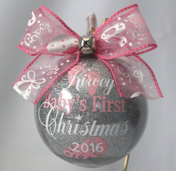 Best ideas about DIY Baby'S First Christmas Ornament
. Save or Pin Baby s First Christmas Ornament personalized with any year Now.