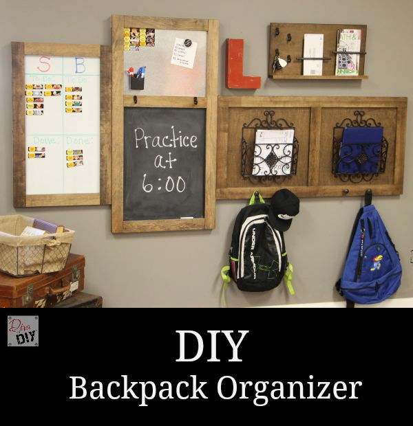 Best ideas about DIY Backpack Organizer
. Save or Pin How to Make your own Organizing Backpack Station Now.