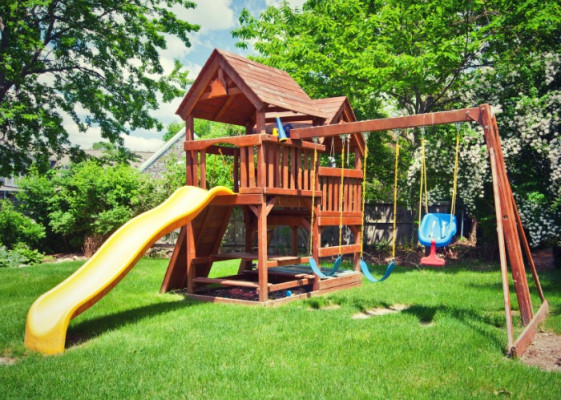 Best ideas about DIY Backyard Playset
. Save or Pin How To Waste $2 000 Your Kids With A Backyard Playset Now.