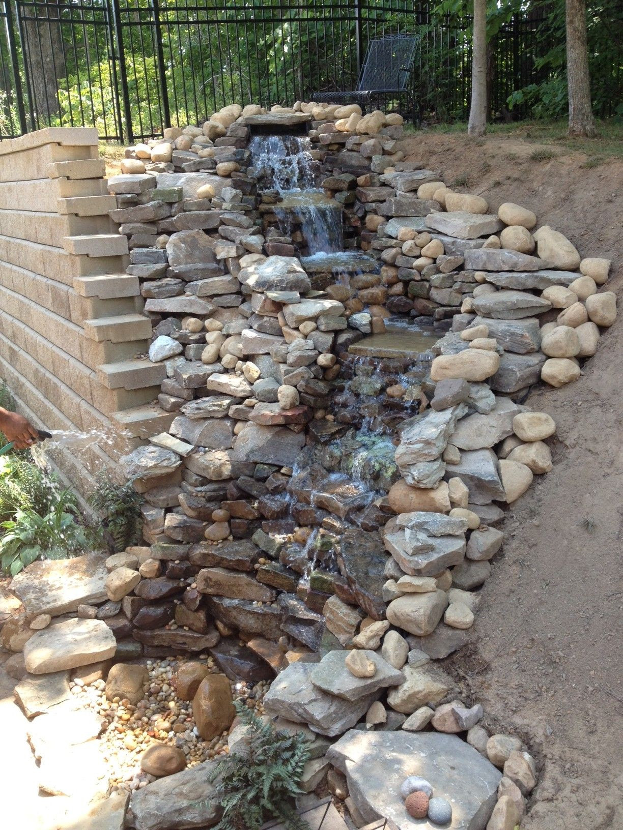 Best ideas about DIY Backyard Waterfalls
. Save or Pin Teacup Garden Disappearing Waterfall pond less for less Now.