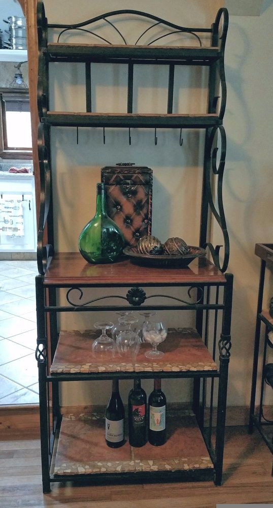 Best ideas about DIY Bakers Rack
. Save or Pin Iron Baker s Rack With Tiled Shelves Now.