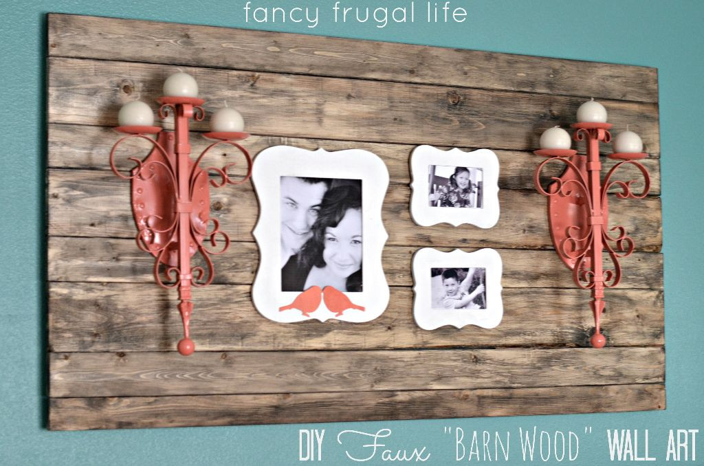 Best ideas about DIY Barnwood Wall
. Save or Pin DIY Faux “Barn Wood” Wall Art Now.