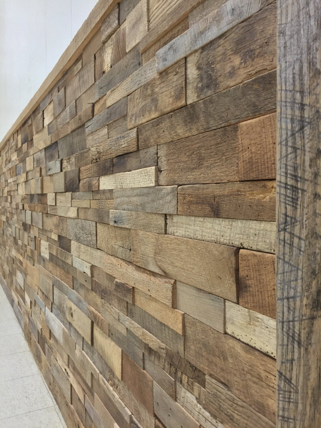 Best ideas about DIY Barnwood Wall
. Save or Pin Reclaimed Barn Wood Stacked Wall Panels DIY by Now.