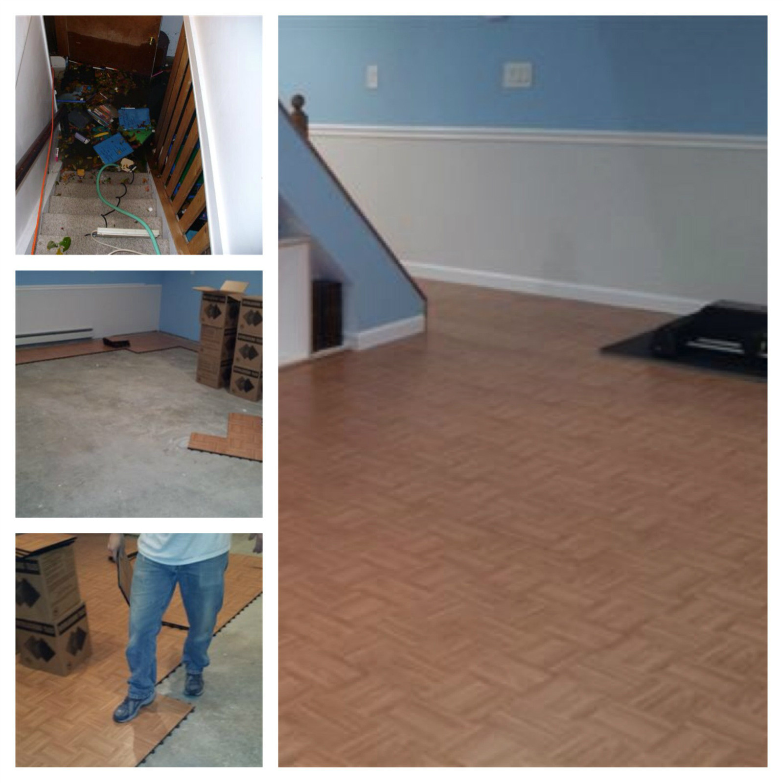 Best ideas about DIY Basement Floors
. Save or Pin DIY Basement Floor Tiles Diamond Black Made In USA Now.