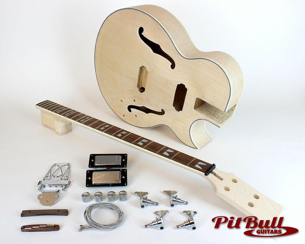 Best ideas about DIY Bass Kit
. Save or Pin Pit Bull Guitars ES3 B4 plete DIY Hollow Body Electric Now.