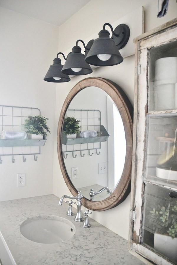 Best ideas about DIY Bathroom Lights
. Save or Pin DIY Farmhouse Bathroom Vanity Light Fixture Liz Marie Blog Now.