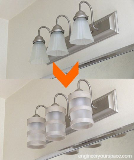 Best ideas about DIY Bathroom Lights
. Save or Pin DIY Bathroom Lighting Fixture Makeover Now.