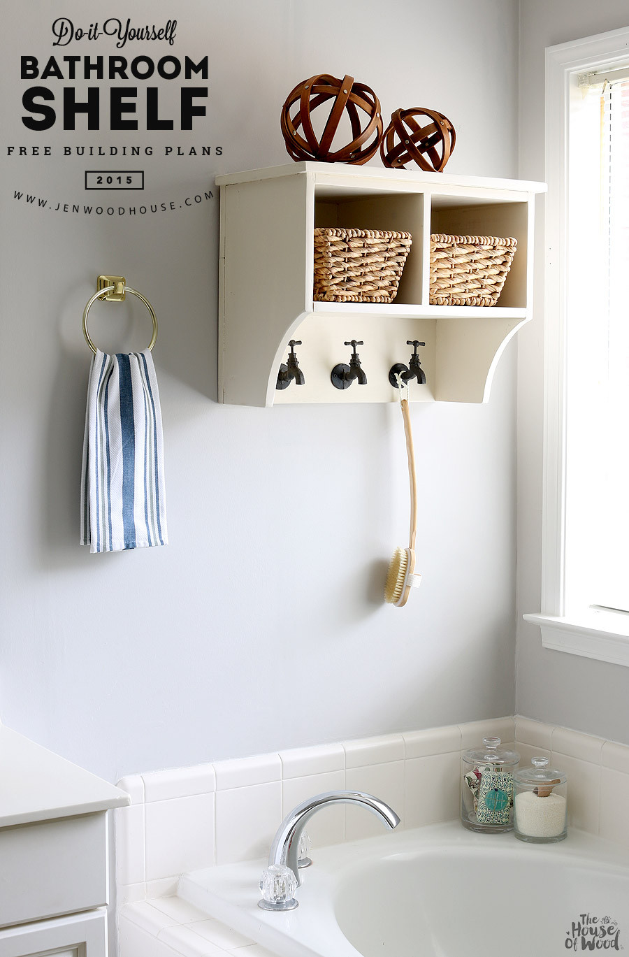 Best ideas about DIY Bathroom Shelves
. Save or Pin DIY Bathroom Shelf – The House of Wood Now.