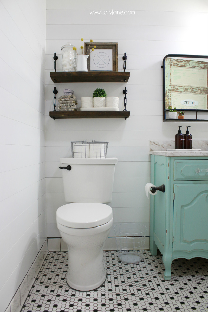 Best ideas about DIY Bathroom Shelves
. Save or Pin DIY Turnbuckle Shelf A Great Bathroom Addition Lolly Jane Now.