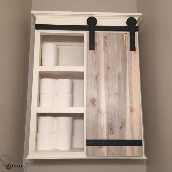 Best ideas about DIY Bathroom Storage Cabinet
. Save or Pin DIY Sliding Barn Door Bathroom Cabinet Shanty 2 Chic Now.