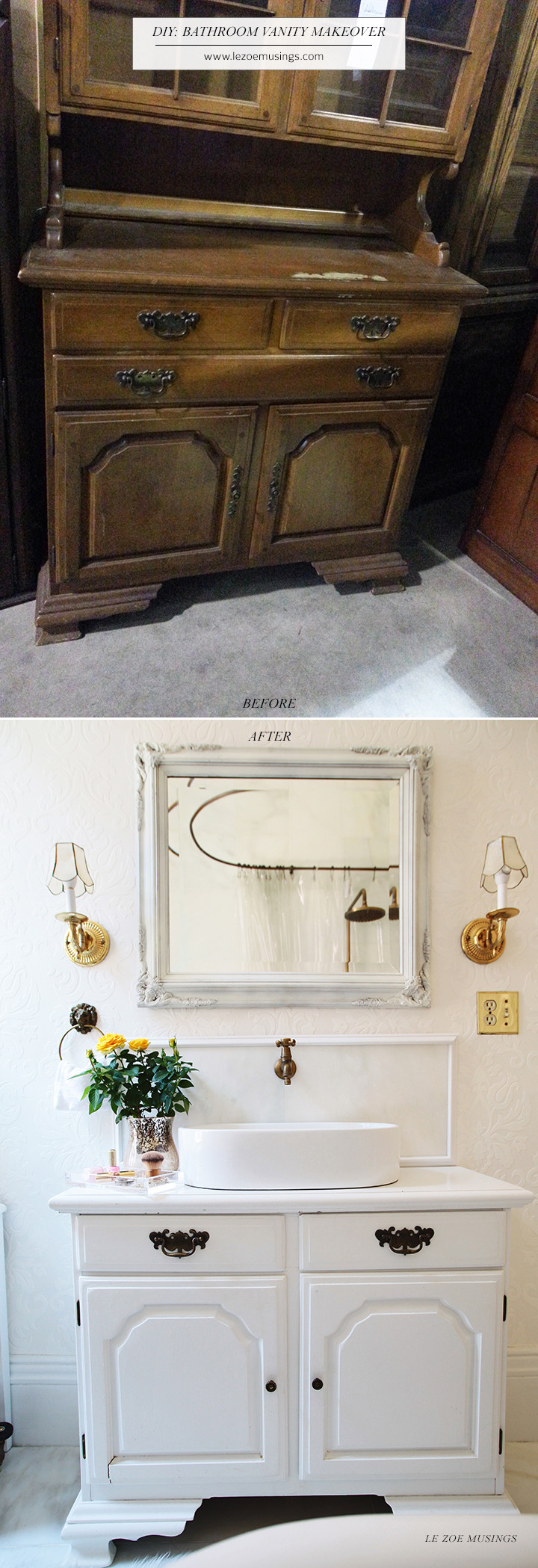 Best ideas about DIY Bathroom Vanity
. Save or Pin DIY Bathroom Vanity Makeover Now.