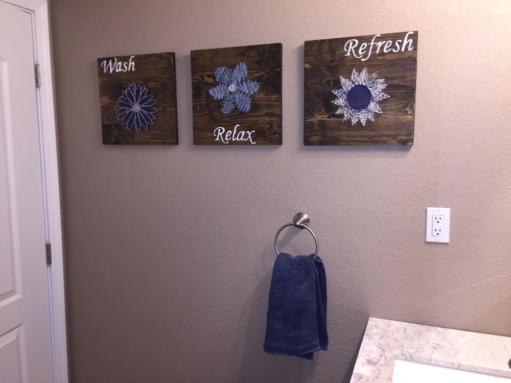 Best ideas about DIY Bathroom Wall Art
. Save or Pin DIY Bathroom Wall Art String Art to Add a Pop of Color Now.