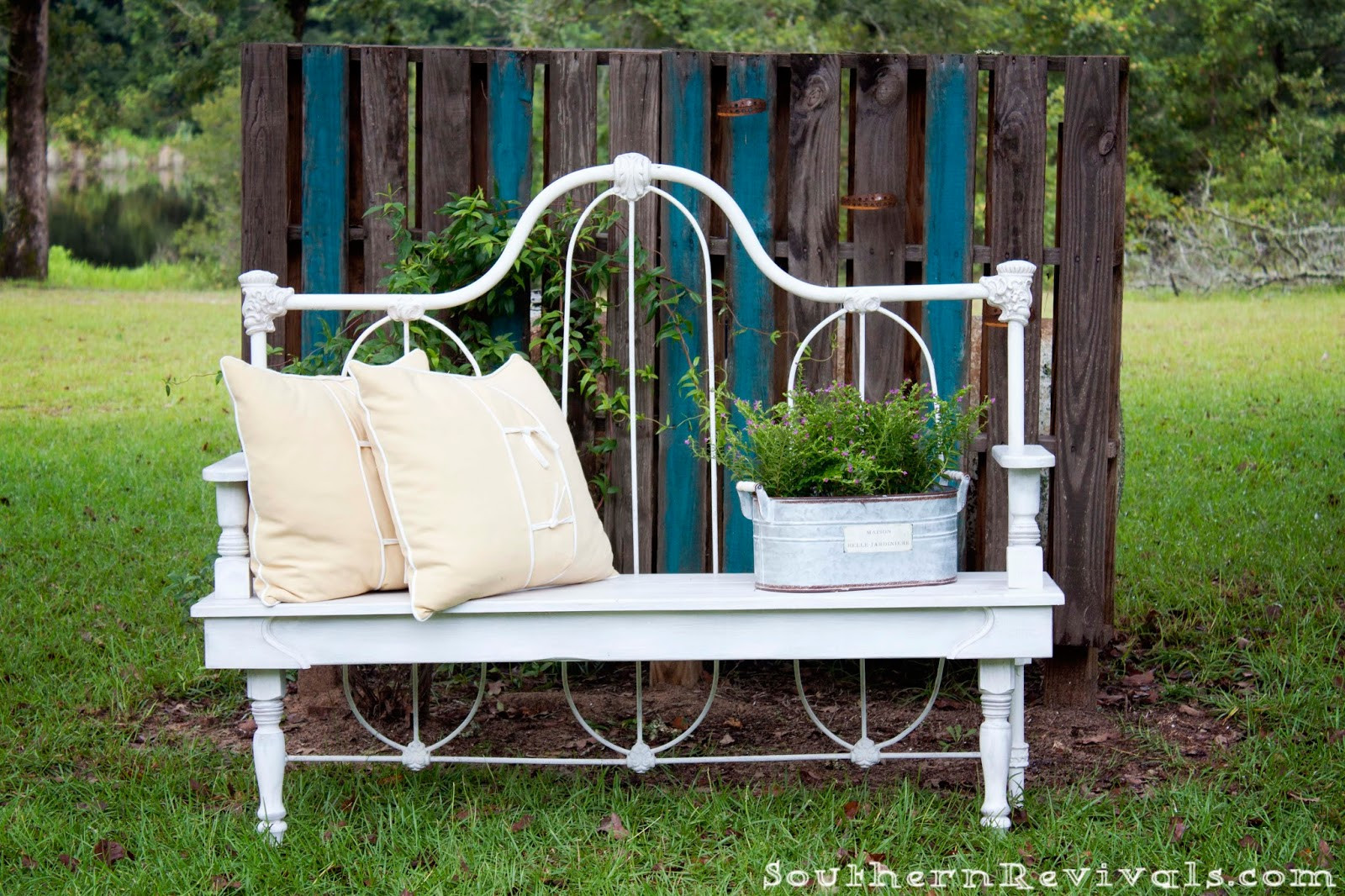 Best ideas about DIY Bed Bench
. Save or Pin DIY Repurposed Metal Headboard Bench Southern Revivals Now.