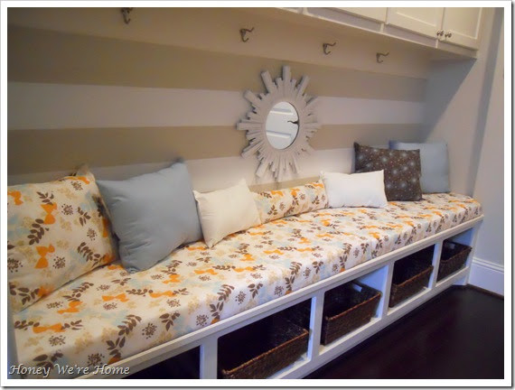 Best ideas about DIY Bench Seat Cushion
. Save or Pin Honey We re Home Mudroom in Progress No Sew Bench Seat Now.