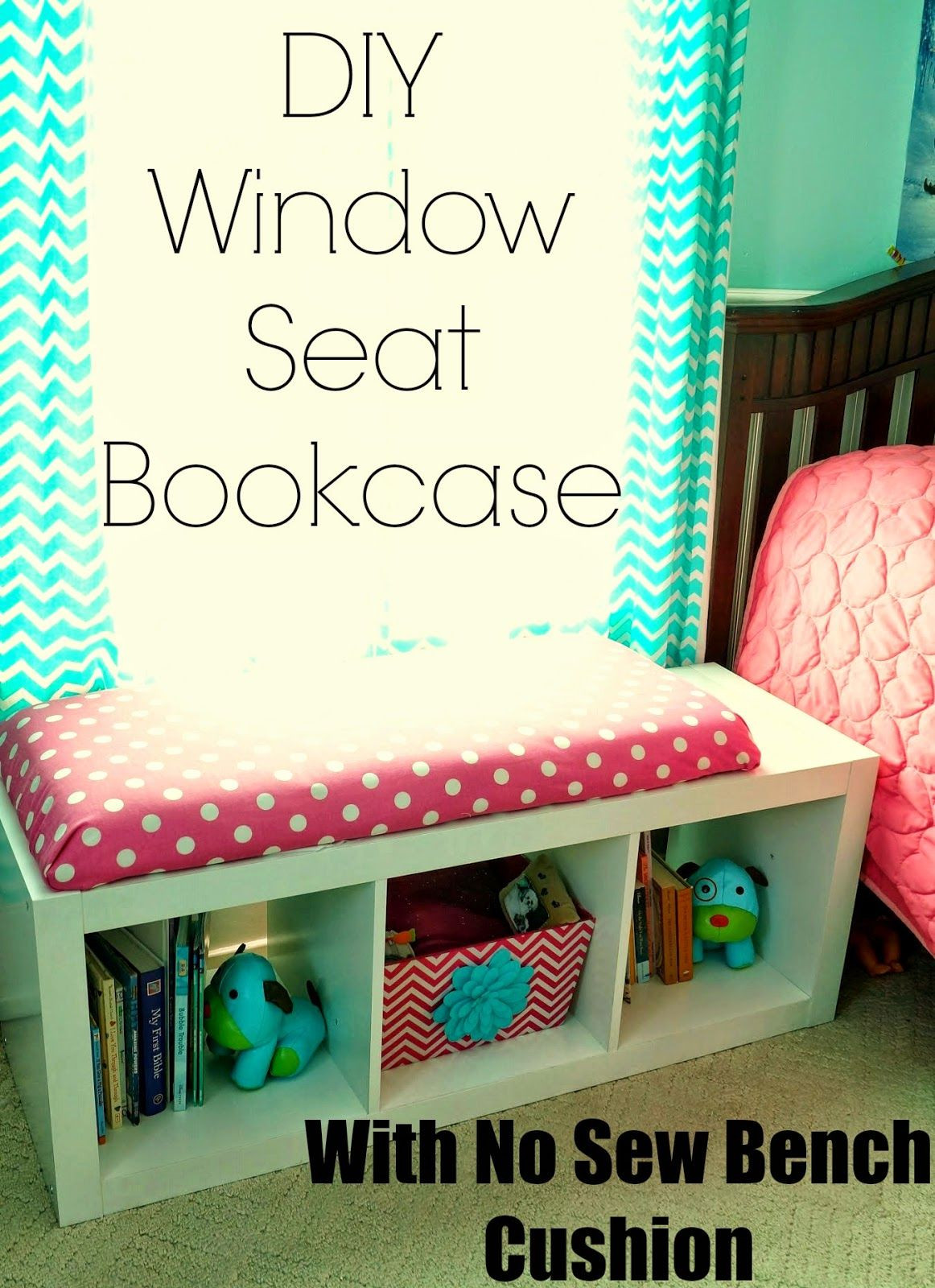 Best ideas about DIY Bench Seat Cushion
. Save or Pin DIY Window Seat Bookcase with No Sew Bench Cushion Now.