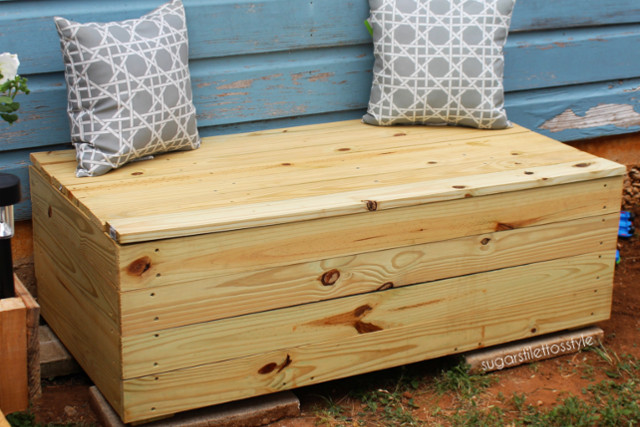 Best ideas about DIY Bench With Storage
. Save or Pin DIY Outdoor Storage Bench Shaina Glenn Now.