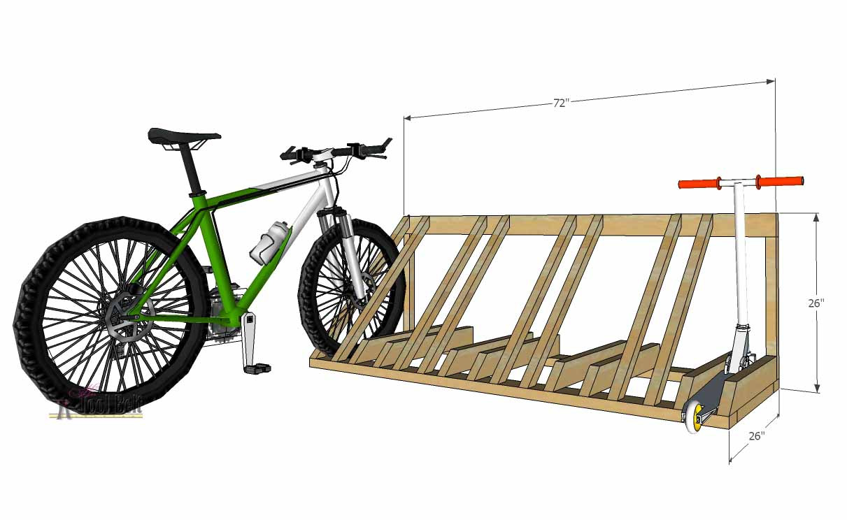 Best ideas about DIY Bike Rack Plans
. Save or Pin DIY Bike and Scooter Rack Her Tool Belt Now.
