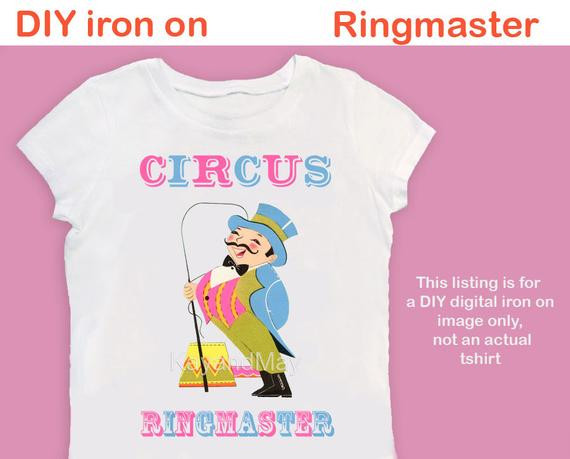 Best ideas about DIY Birthday Shirts For Toddlers
. Save or Pin Items similar to Circus ringmaster iron on fabric transfer Now.