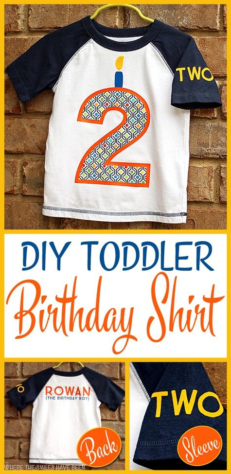 Best ideas about DIY Birthday Shirts For Toddlers
. Save or Pin DIY Toddler Birthday Shirt with HTV and Fabric Appliqué Now.