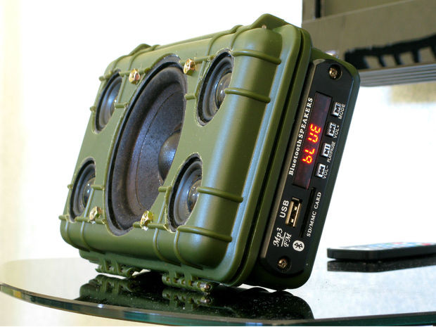 Best ideas about DIY Bluetooth Boombox
. Save or Pin DIY Tough Bluetooth Boombox Lasts 20hrs Now.