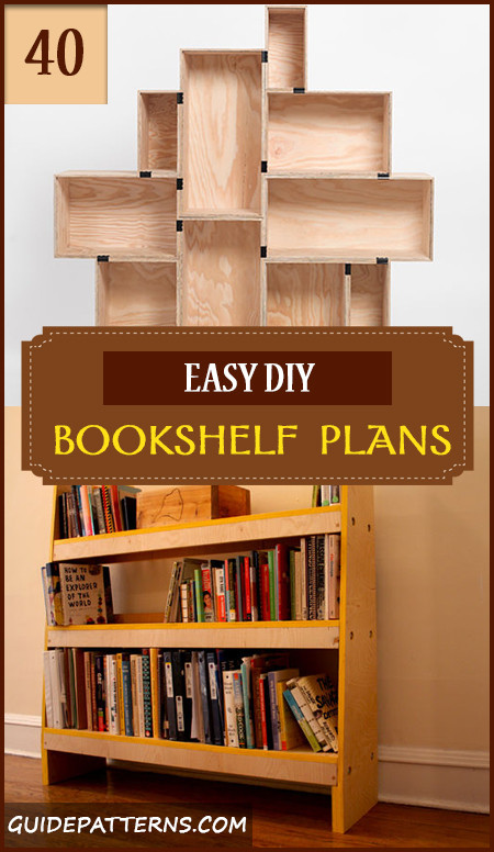 Best ideas about DIY Bookcase Plans
. Save or Pin 40 Easy DIY Bookshelf Plans Now.